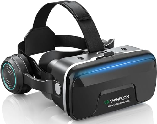Occhiali VR 3D, Occhiali 3D Realtà Virtuale VR Visore HD Compatibile Video Giochi per 4,7-7,2 pollici Android/iOS Smartphone Bambino Adulto Natale Regalo