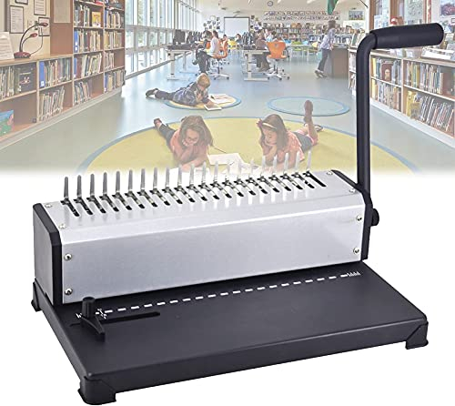 Bürozubehör, Lochbindemaschine, 200-Blatt-Bindung, 12-Blatt-Stanzkapazität, manuelle 21-Loch-Kammbindemaschine für A4-Papier für Bürodokumente