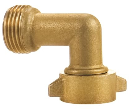Conector de manguera de latón para jardín, adaptador de codo de 90°, adaptador de grifo de rosca macho a hembra de 3/4 pulgadas, accesorios de tubería para exteriores