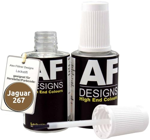 Alex Flittner Designs Lackstift Set kompatibel mit Jaguar 267 Maroccan Beige schnelltrocknend 2x20ml Autolack