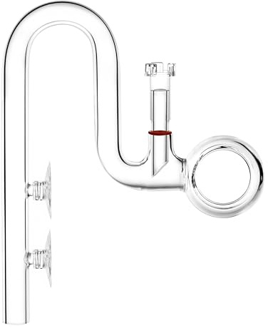 JARDLI Glass Lily Pipe Spin Outflow with Surface Skimmer for Aquarium Planted Tank (17mm for 16/22mm (5/8'' i.d.) tubing)
