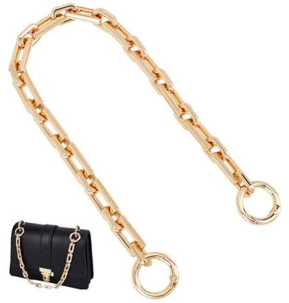 UNICRAFTALE 1 Stück Kurze Taschenketten Geldbörsenriemenver Längerung 34.5cm Goldene Handtaschen Verlängerungskette Schulterriemen für Taschen Für Crossbody Schulter Handtaschen Taschen Zubehör
