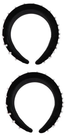 Gogogmee 2stücke Schwarze Perlenschmuck-haarklammer Für Damen Dicke Und Komfort Für Jeden Tag Geeignet Für Erwachsene Und Festliche Anlässe Einzigartiges Design Mit Samtiger
