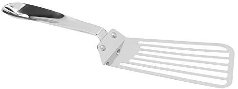 ANKROYU Espátula Ranurada De Acero Inoxidable Para Rebanadas De Pescado Y Carne, Antideslizante, Con Mango Ergonómico Y Cabezal Filtrante