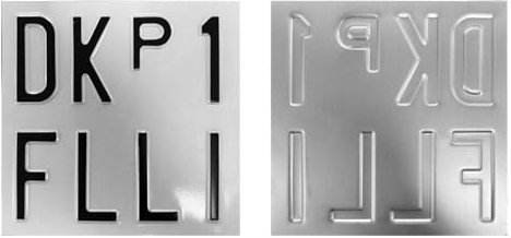 Fratelli Mondello Replica Targa Auto di Prova in Alluminio Rifrangente con Rilievo Battuto, Angoli Smussati, Buchi e Bordo Nero Opzionali - Targa Decorativa