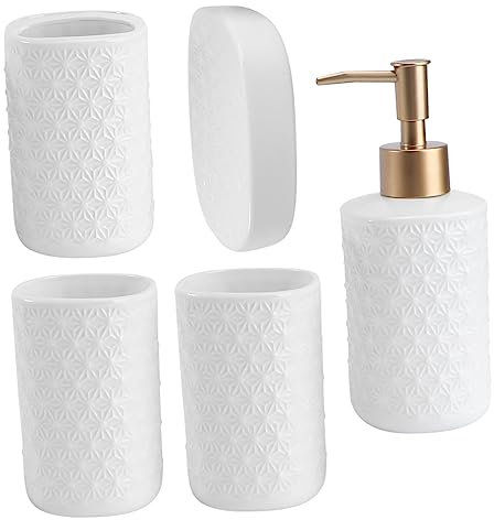 BUGUUYO Contenedor De Loción Caja De Jabón Soporte De Cepillo De Dientes Bandeja para Artículos De Baño Diseño Moderno