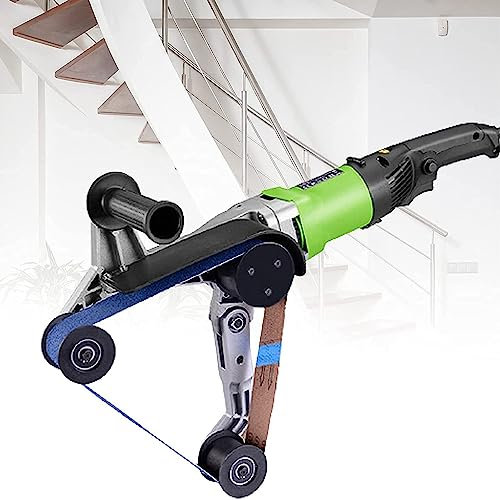 ERSINIAN Pulidora de Banda de Tubos eléctrica de 800 W, lijadora de Banda Profesional, pulidora de Tubos, lijadora Redonda de Acero Inoxidable con rotación para Doblar Tubos