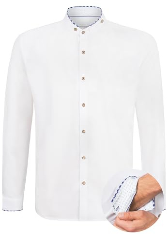 Stockerpoint Traditionell skjorta Alexio, Vit-blå, 3XL