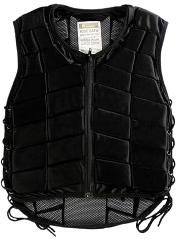 Chaleco para montar a caballo Chaleco protector de seguridad con absorción de impactos con cremallera Correa ajustable Ecuestre suave y transpirable para mujeres, niños, niñas y niños, estilo 1. .