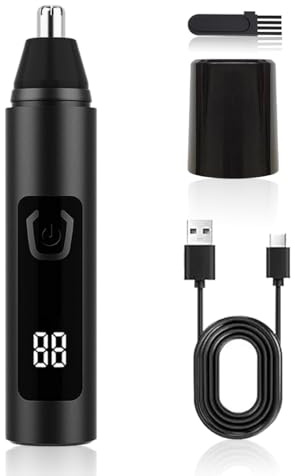 LAKPYN Cortapelos Nariz y Oreja Indoloro, Recortador Pelos Nariz Vello, Quita Pelos resistente agua USB recargable