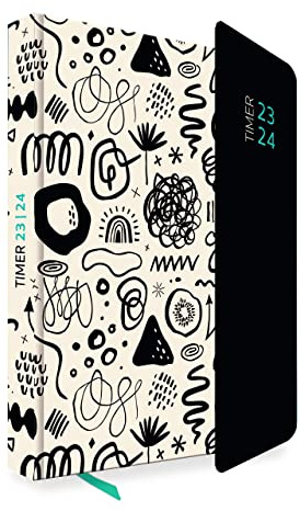 Trötsch Schülerkalender mit Klappe Doodle 23/24: Schulplaner Hausaufgabenheft Timer Terminkalender