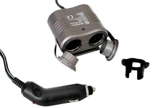 EUFAB 16565 Steckdose 2 in 1, 12V, m.10A Sicherung, Kontroll-LED als Batteriestromanzeige, 1m Kabel f. Zigarettenanznder