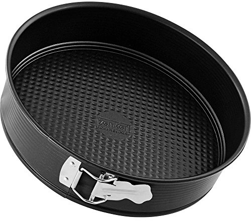 Zenker 3402 Springform mit Flachboden, Durchmesser 26 cm, Edelstahl, schwarz, 26 x 26 x 6,5 cm