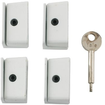 Yale P-8K109 Window Stop, White Finish, Pack of 4, Visi Packed