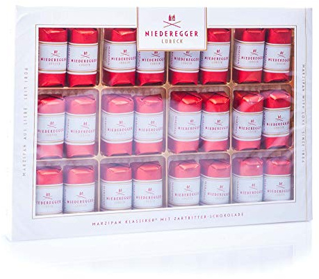 Niederegger | Marzipan Klassiker® | 1x 300g | Pures Marzipan, umhüllt von knackiger Zartbitter-Schokolade | Marzipangeschenk | hochwertiges Präsent
