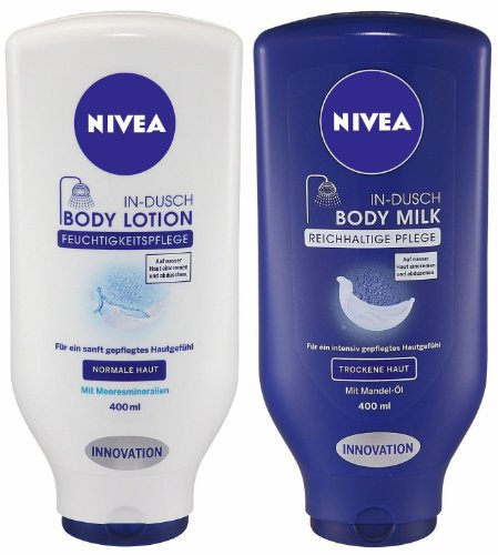 Nivea In-Dusch Body Lotion Set trockene Haut + normale Haut (2 x 400ml)