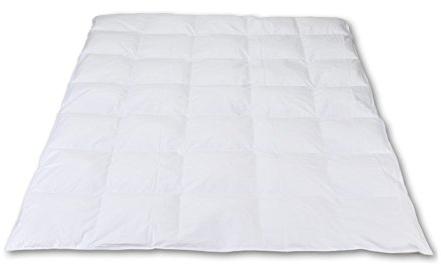 Kassettendecke 5x7 155x200 cm 600 g 90% halbweiße deutsche Daunen 10% Federn