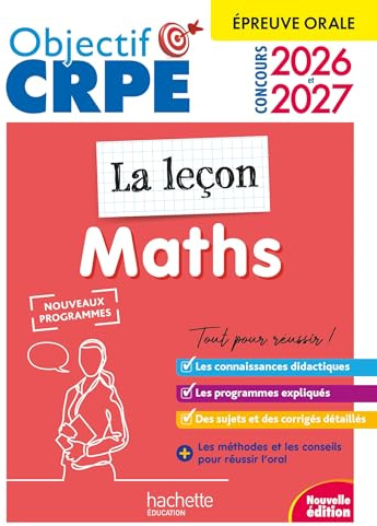 Objectif CRPE 2026-2027 - Maths - La leçon - épreuve orale d'admission