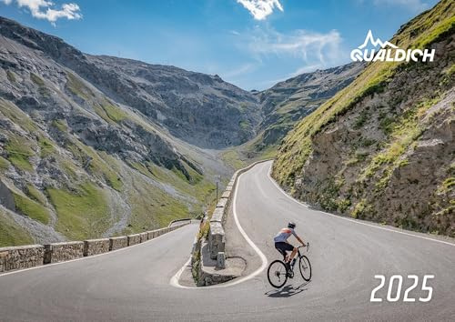 quäldich.de-Rennrad-Kalender 2025 Format DIN A2: Mit 13 Bildern und 12 Touren durch das Radsport-Jahr 2025