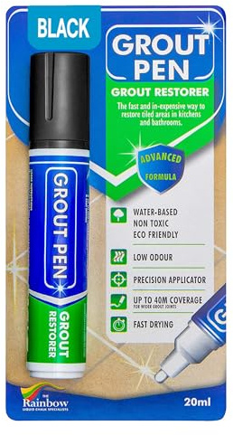 Rainbow Chalk großer Fugenstift – belebt & erneuert veschmutzte Fugen, hinterlässt einen sauberen, frischen Look. Schwarz