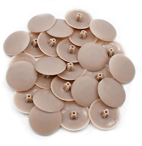 Snap-On Bifix Cover Caps to Use with Phillips Ph2 & Pozidrive Pz2 Pozi Screws - Pack of 50 Biffix Covers : Greige Grey