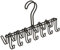 iDesign iDesign Classico Porte Cravates, Cintre en Métal Avec 14 Crochets, Rangement Ceintures et Cravates, Noir Mat