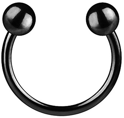 Piercingfaktor Hufeisen Piercing Edelstahl Brust Nippel Lippe Nase Septum Tragus Ohr Helix Intim mit Kugeln