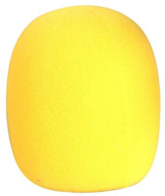 Gemini _ Mall® 45-mm-Schaumstoff-Mikrofon-Windschutz, Mikrofonbezug, erhältlich in 5 Farben gelb gelb Einheitsgröße