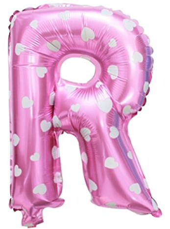SHATCHI Folienballons mit Buchstaben und Zahlen, selbstaufblasend, 40,6 cm, Rose, Large