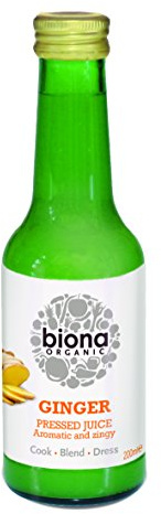 Biona Organic Ginger Pressed Juice 200 ml, Pack of 3