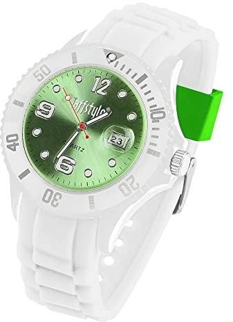 Taffstyle Armbanduhr Silikon Analog Quarz Sport Ziffernblatt mit Datum