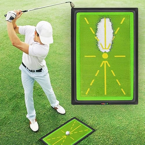 CYTBEK Tragbare Golf-Trainingsmatte, Mini-Golf-Schlagmatte zur Schwungerkennung beim Schlagen, Golf-Trainingshilfen zur Analyse des Schwungpfads und korrekten Schlägen