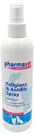 pharmavet | Fellpflege Spray (mit Glanz & Antifilz - Effekt) für Hunde & Katzen | Vereinfacht das Durchkämmen | Wirkt schmutzabweisend | Made in Germany