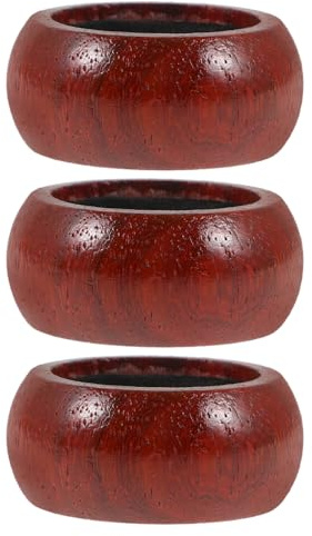 Alipis 3pcs Wooden Wine Bottle Drip Collar Stopper Ring Polished Wine Drip Stop Accessory for Outdoor Parties and Occasions Versatile and Stylish