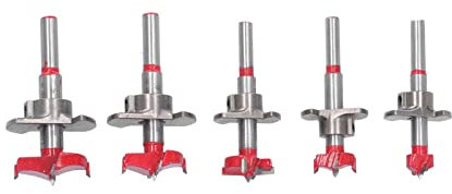 Risegun Forstner - Set di punte per trapano per legno, 5 pezzi, kit per la lavorazione del legno, strumenti di foratura accurati per mobili, 15-35 mm, set di punte Forstner per legno