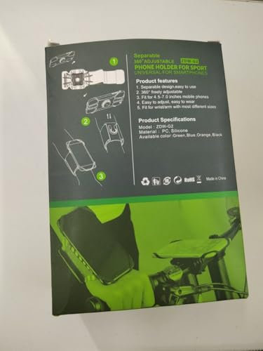 Porta Cellulare Braccio, Fascia Porta Cellulare Running, Custodia da Corsa per Fascia da Braccio per Telefono, Supporto per Telefono Braccio, Ruotabile a 360°, Per Cellulare Corsa