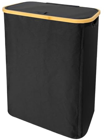 Cesto del lavanderia con coperchio e cesto di lavanderia slim | Cesto di cesto per lavanderia domestica con coperchio | Organizzatore di stracci salvaspazio bidoni decorativi per biancheria