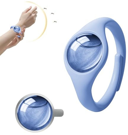 MINGRUO Pulsera de aceite esencial antimosquitos, Pulsera Repelente de Mosquitos, Antimosquitos Bite Wristband, Aceites esenciales antimosquitos Interior y Exterior (Azul)