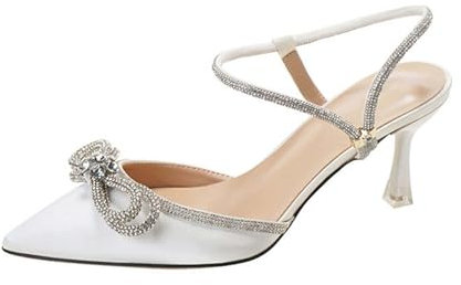 Scarpe Con Tacco Donna Comode Estivi Sandalo Tacco Medio Con Adjustable Strappo Eleganti Antiscivolo Aperte Scarpe Tacco Alto Sposa Classici Slingback Sexy Tacchi Cerimonia Nuovi Decollete High Heels