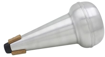 Gatuida 1 Stück Tenor Slide Posaune Dämpfer aus Aluminiumlegierung für Musikinstrumente Geeignet für Tenorposaune Silbernes Zubehör für Zuhause