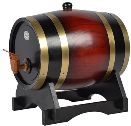 Barril de vino, barril personalizado de 1,5 L y 3 L, dispensador de roble, dispensador de whisky B-arrel de roble, para licor, cerveza para botellas de ron y tequila