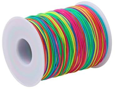 Veemoon Filo Elastico Colorato per Bigiotteria Corda Elasticizzata Flessibile per Braccialetti e Collane Fai da Te per Creazioni Artigianali e Organizzazione