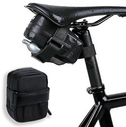 Gyism Mini Sacoche de Selle Vélo Portable, 11 X 8 X 4 cm Imperméables Sacoche Vélo, Sacoche Réfléchissantes pour Vélo De Course, Sacoche pour Équipement de Velo