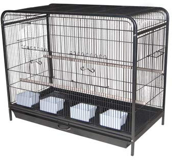 Zoo-Shop Wellensittichkäfig Voliere Vogelkäfig WKF04 83x42x67cm für Vögel und Nager