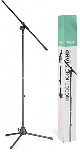 Stagg 22047 Orchesternotenpult (Ablagehöhe: 65-116 cm (25,5-45,8 Zoll), Stativ: 22/29 mm, Beine: 22 mm,Gewicht: 2,9 kg) schwarz