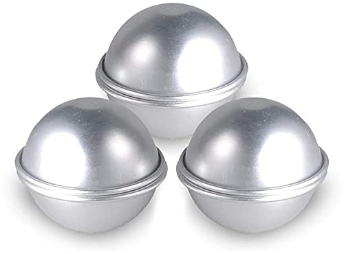 Seifenform Bath Bomb Molds,Wady Metall-Formen für Badekugeln zum Selbermachen DIY Bad Bombe Form mit 3 Größen, 6 Halbkreise insgesamt 3 Kugeln