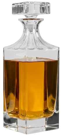 Brandy Decanter Carafe Glass Bottle Home Bar Gift Set - 900ml | Glass Decanter, Decanter, Whisky Decanter, Carafe, Weighted Lid