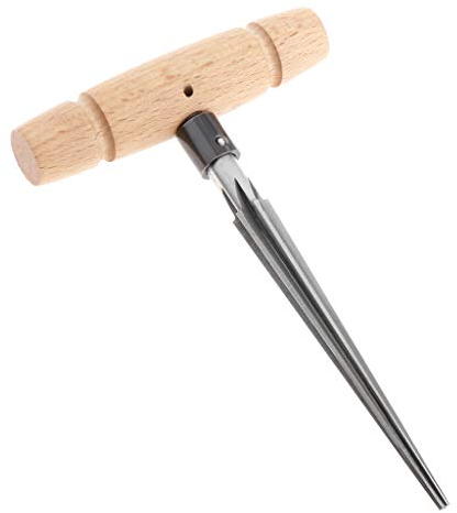 Alnicov Handreibahle mit T-Griff, konisch, 4 geriffelte Fasen, für Gitarre, Holzarbeiter, Schneidwerkzeug
