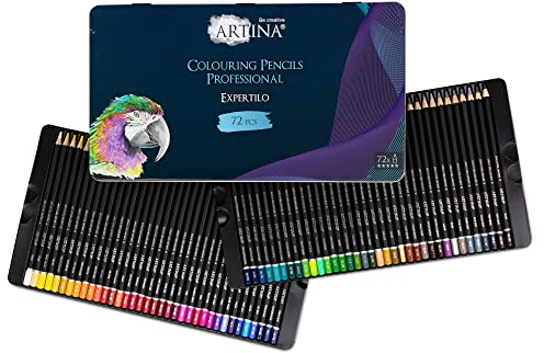 Artina Expertilo XL Buntstifte Set 72er Professionell - FSC®-zertifiziertes Stifte Set Farbstifte bruchsicher, hoch pigmentiert, viele bunte Holzstifte für Künstler zum Zeichnen und Malen