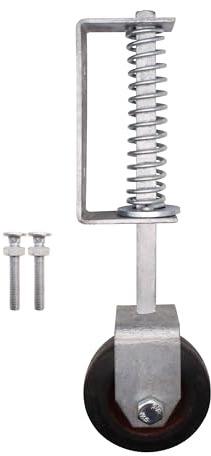 EAI Gate Wheel | Severe Duty Spring Loaded Gate Support Wheel | Galvanised Max Load 138kg - Pack of 1 with Fixings